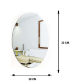 Combo of Oval Shape & Square Shape Mirror (Pack of 1)